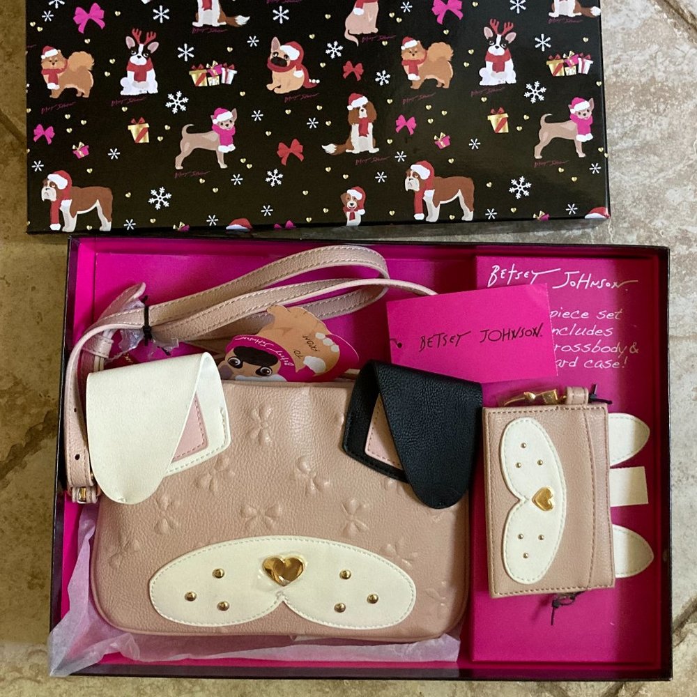 NWT! Betsey Johnson Crossbody and Card Case